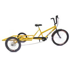 Triciclo de Carga Traseira Big - 7 Velocidades - 6 Opções De Cores - Amarelo - 1
