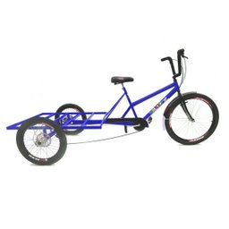 Triciclo de Carga Traseira Big - 7 Velocidades - 6 Opções De Cores - Azul - 1