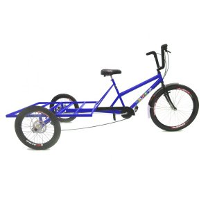 Triciclo de Carga Traseira Big - 7 Velocidades - 6 Opções De Cores - Azul