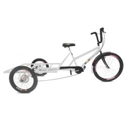 Triciclo de Carga Traseira Big - 7 Velocidades - 6 Opções De Cores - Branco - 1