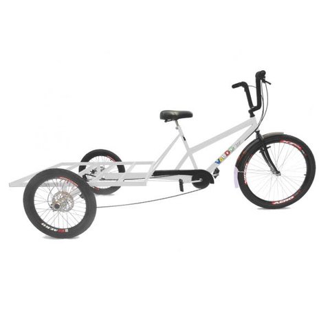 Triciclo de Carga Traseira Big - 7 Velocidades - 6 Opções De Cores - Branco