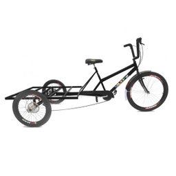 Triciclo de Carga Traseira Big - 7 Velocidades - 6 Opções De Cores - Preto - 1
