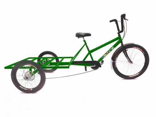 Triciclo de Carga Traseira Big - 7 Velocidades - 6 Opções De Cores - Verde