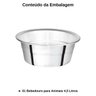 Comedouro Bebedouro Para Animais Cães Bezerros Em Alumínio 4,5 Litros Fortshop Cor:Polido - 2