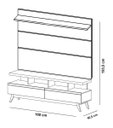 Ver imagem 6 de Rack com Painel Vivare Wood 160cm Off White com Nature - Giga Móveis