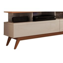 Rack com Painel Vivare Wood 160cm Off White com Nature - Germai Móveis - 5