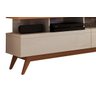 Rack com Painel Vivare Wood 160cm Off White com Nature - Giga Móveis - 5
