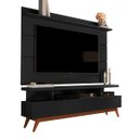 Ver imagem 1 de Rack com Painel Vivare Wood 160cm Preto - Germai Móveis