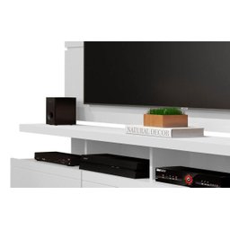 Rack com Painel Vivare Wood 180cm Branco - Germai Móveis - 4
