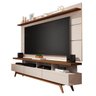 Rack com Painel Vivare Wood 180cm Off White com Freijó - Germai Móveis - 1