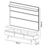Rack com Painel Vivare Wood 180cm Off White com Freijó - Germai Móveis - 6