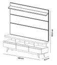 Ver imagem 6 de Rack com Painel Vivare Wood 180cm Off White com Freijó - Giga Móveis