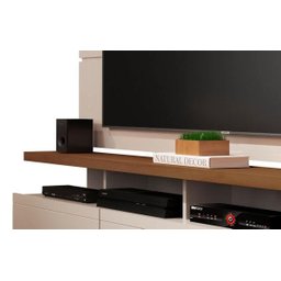 Rack com Painel Vivare Wood 180cm Off White com Freijó - Germai Móveis - 4