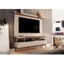 Ver imagem 2 de Rack com Painel Vivare Wood 160cm Off White com Freijó - Germai Móveis