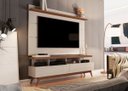 Ver imagem 2 de Rack com Painel Vivare Wood 160cm Off White com Freijó - Germai Móveis