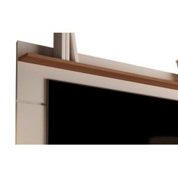 Rack com Painel Vivare Wood 160cm Off White com Freijó - Germai Móveis - 3