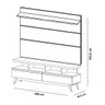 Rack com Painel Vivare Wood 160cm Off White com Freijó - Germai Móveis - 6