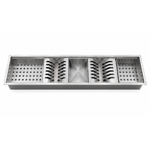 Canal Organizador Inox 201 60X18,5X14 cm Gyc-6018 - Levo Levo Inox