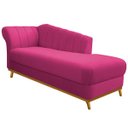 Ver imagem 1 de Recamier Vanessa 1,85M Lado Direito Suede Pink - Doce Sonho Móveis