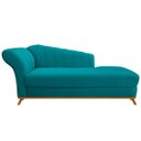 Ver imagem 2 de Recamier Vanessa 1,85M Lado Direito Suede Azul Turquesa - Doce Sonho Móveis