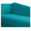 Ver imagem 6 de Recamier Vanessa 1,85M Lado Direito Suede Azul Turquesa - Doce Sonho Móveis