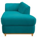 Ver imagem 3 de Recamier Vanessa 1,85M Lado Direito Suede Azul Turquesa - Doce Sonho Móveis