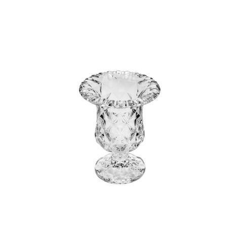 Vaso Transparente com Pé em Vidro Sodo-Cálcico 14.5 cm Diamond