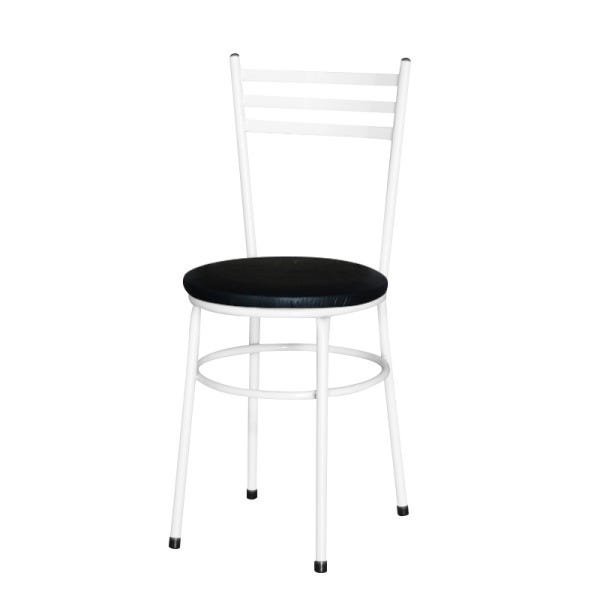 Kit 6 Cadeiras Epoxi Branca para Cozinha: Preto - 2