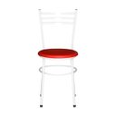Ver imagem 3 de Kit 6 Cadeiras Epoxi Branca para Cozinha: Vermelho