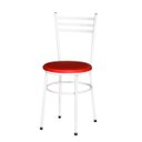 Ver imagem 2 de Kit 6 Cadeiras Epoxi Branca para Cozinha: Vermelho