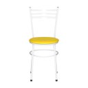 Ver imagem 3 de Kit 6 Cadeiras Epoxi Branca para Cozinha: Amarelo