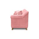 Ver mais imagens de Sofá Decorativo 220cm 3 Lugares com 4 Almofadas Armstrong Veludo Rosa - Gran Belo