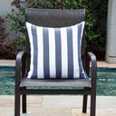 Ver imagem 2 de Coleção Náutica - Almofada Listras Azul Marinho Quadrada Tipo:completa