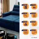 Ver imagem 6 de Sofá Retrátil/Reclinável Arizona 2,30m Suede Velut Azul Marinho Marinho - King House