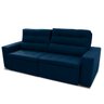 Sofá Retrátil/Reclinável Arizona 2,30m Suede Velut Azul Marinho Marinho - King House - 3