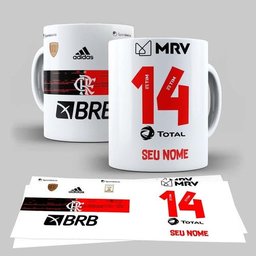 Caneca Flamengo Personalizada Com Nome Branca 2020 - 1