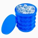 Ver imagem 1 de Mini Balde Forma Gelo Em Silicone Azul Ice Magic Cube