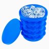 Mini Balde Forma Gelo Em Silicone Azul Ice Magic Cube - 1
