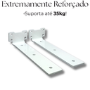 Ver imagem 5 de Kit 6 Suportes de Parede 20cm Mão Francesa Cantoneira para Prateleira Suspensa Aço Robusto Branco