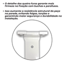 Ver imagem 2 de Kit 6 Suportes de Parede 20cm Mão Francesa Cantoneira para Prateleira Suspensa Aço Robusto Branco