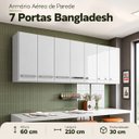 Ver imagem 7 de Armario Aereo Cozinha 7 Portas Branco Bangladesh Bela Casa