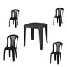 Conjunto de Mesa 4 Cadeiras Plástico Inovar Preto CestaPlus - 1