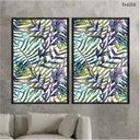 Ver imagem 2 de Kit 02 Quadros Decorativos - Folhas Exoticas em Aquarela Flnt009 - Vidro com Impressão Uv - 60x80cm