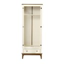 Ver imagem 2 de Armario Malibu 2 Portas e 1 Gaveta Cor Off White com Amendoa 204 Cm - 63568