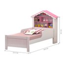 Ver imagem 5 de Cama Solteiro Casa Princesa Branco Rosa