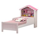 Ver imagem 1 de Cama Solteiro Casa Princesa Branco Rosa