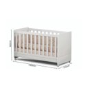 Ver imagem 7 de Quarto Infantil Completo Helena com Guarda Roupa Comoda e Berço Mini Cama Branco - Phoenix Baby