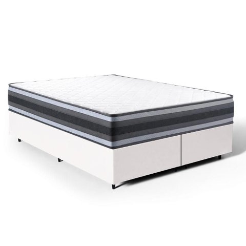 Cama Box com Colchão de Espuma D45 Double Face Territory Hellen Queen 158cm