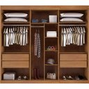Ver imagem 2 de Guarda-roupa Solteiro Espelho 4 Gavetas 2,21m Capri Bianchi
