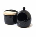 Ver imagem 2 de Saleiro 500g + Porta Alho em Cerâmica Premium:preto